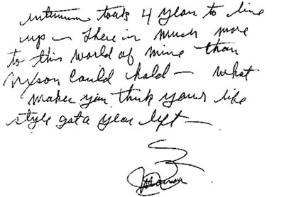 Handwriting analysis of serial killers