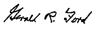 Gerald Ford Signature